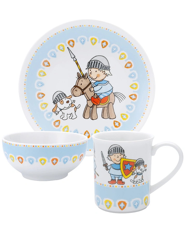 Kindergeschirr-Set RITTER MIKO 3-teilig aus Porzellan