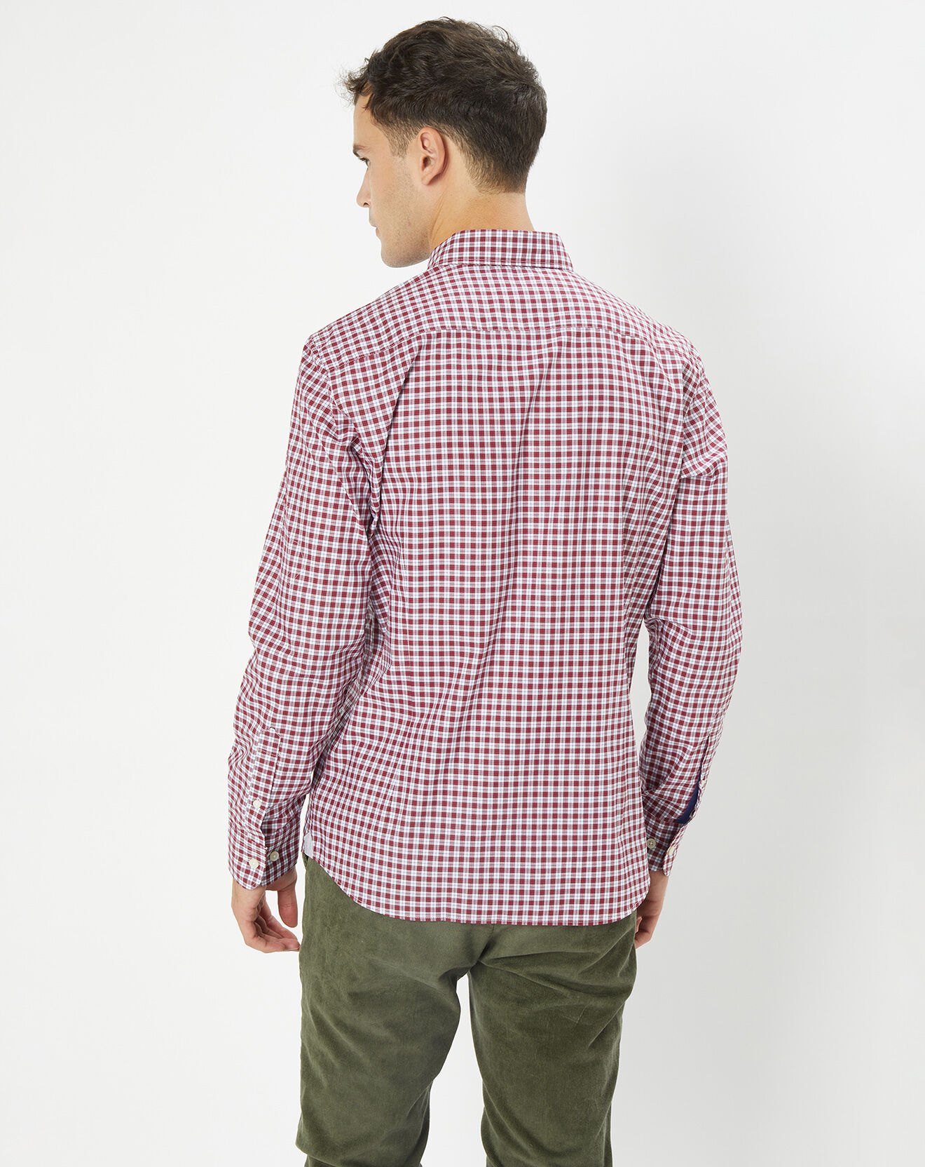 Hackett London Chemise Slim Fit à carreaux vichy rouge/blanc