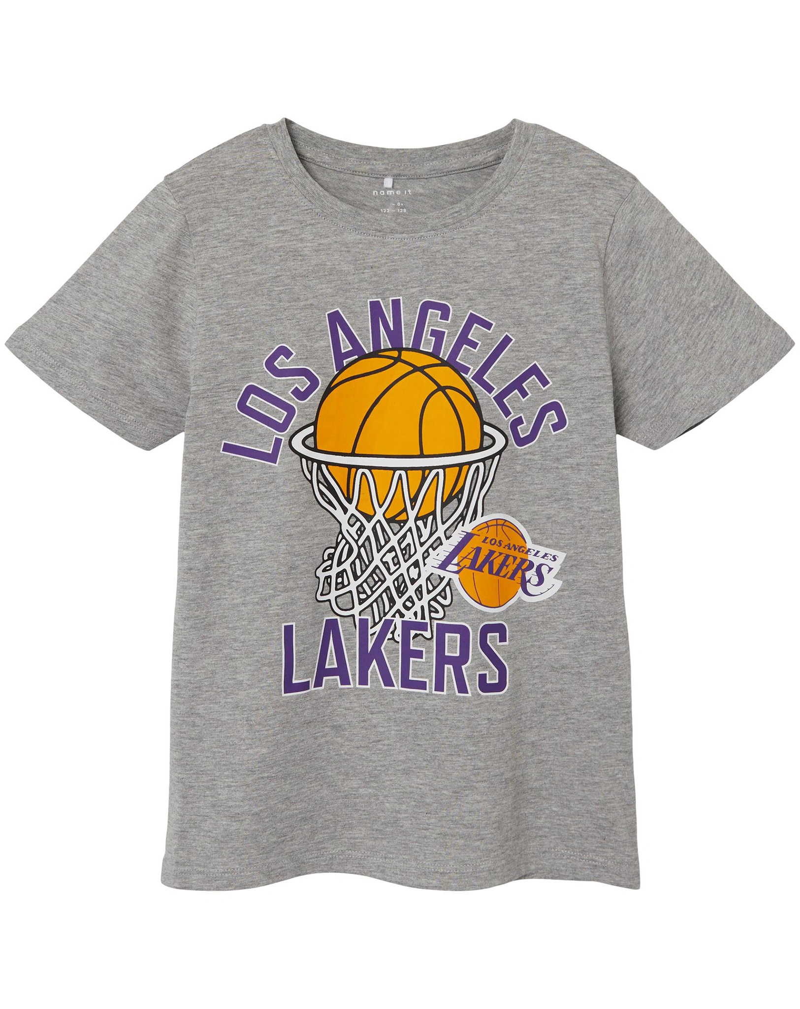 T-Shirt NKMNALD LA LAKERS in grey melange