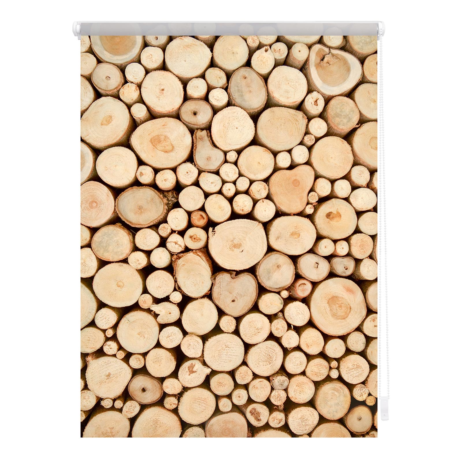 LICHTBLICK Rollo Klemmfix HOLZSTAPEL - braun - 45x150 cm