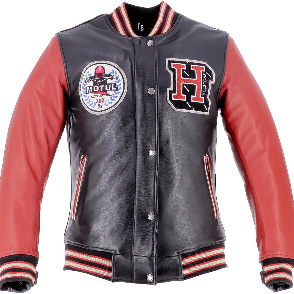 Helstons - Blouson Student Motul Noir / Rouge