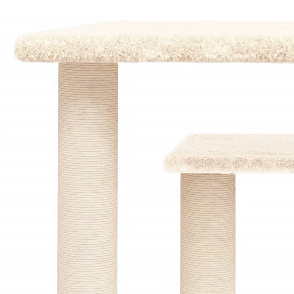 Arranhador para Gatos vidaXL com Plataformas, Creme, 50 cm