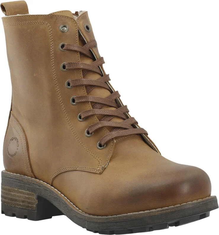 Cashott CASKARLA Lace Boot WR Warm Lining Oil Nubuck Bison