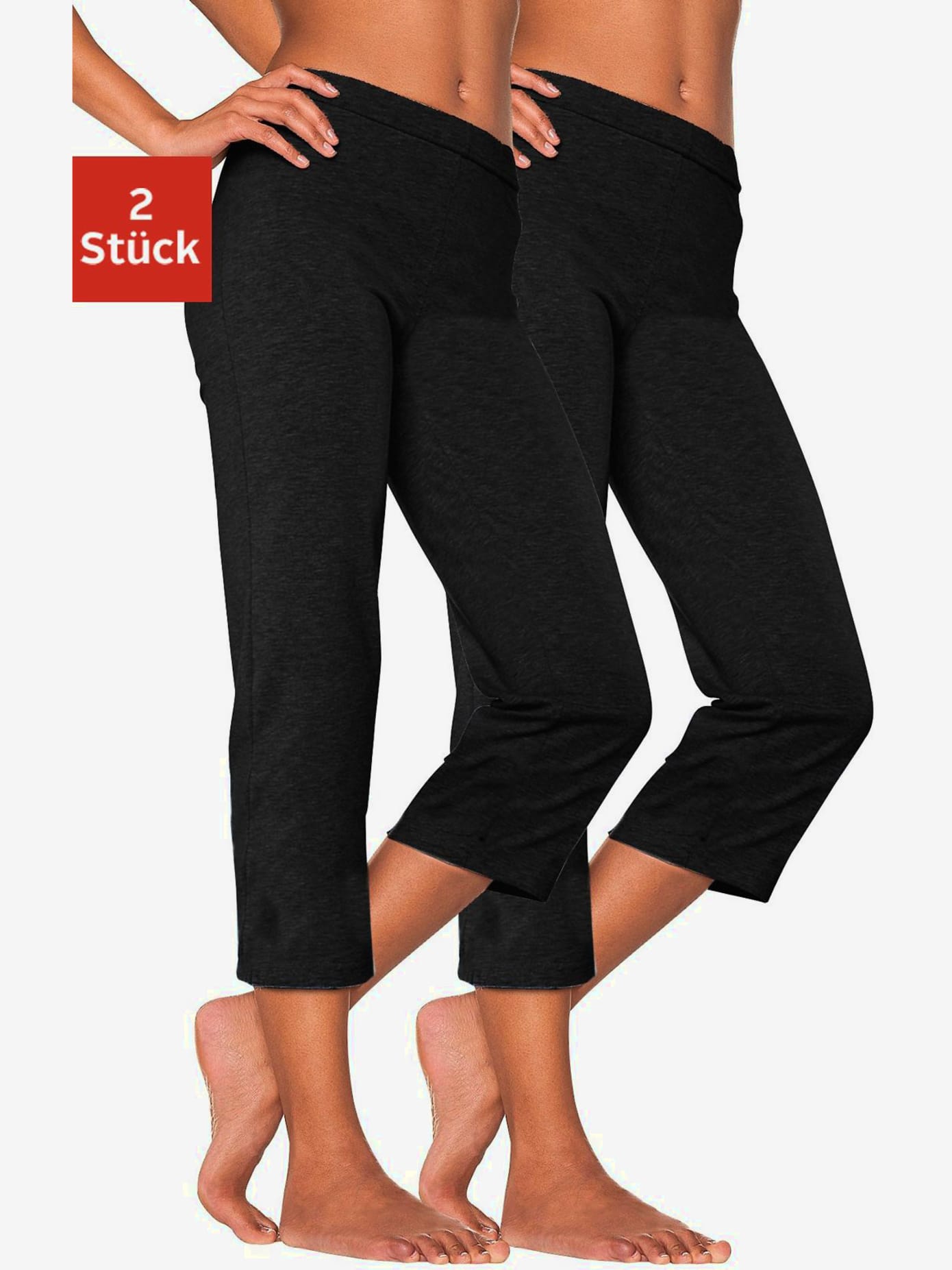 Corsaire lot de 2 pantalons basiques longueur 3/4