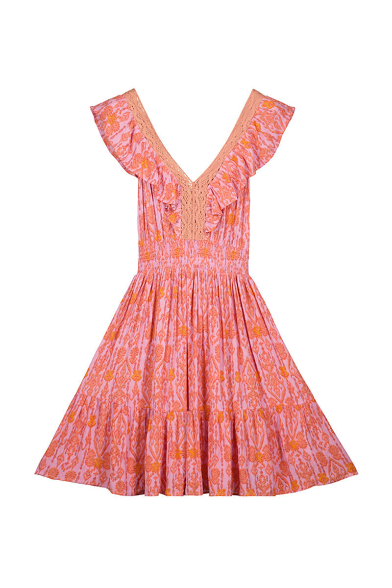 Vestido curto estampado - Multicolorido