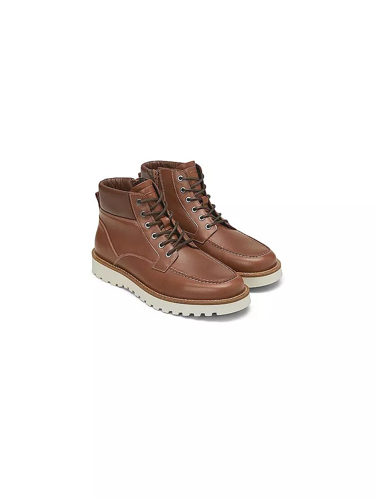 MARC O'POLO Schnürboots hellbraun