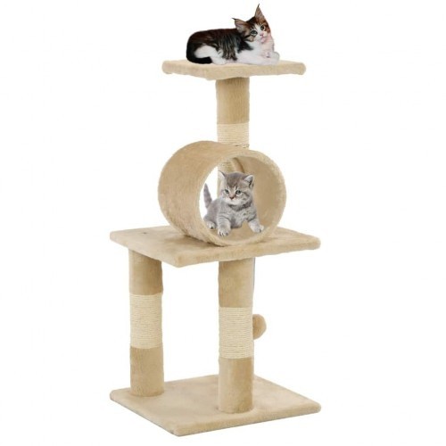 Poste arranhador bege para gatos