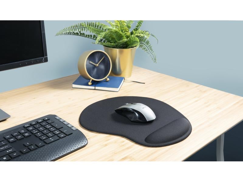 Trust Mausmatte Bigfoot XL Schwarz Ergonomisches Soft-Mauspad mit Handballenauflage