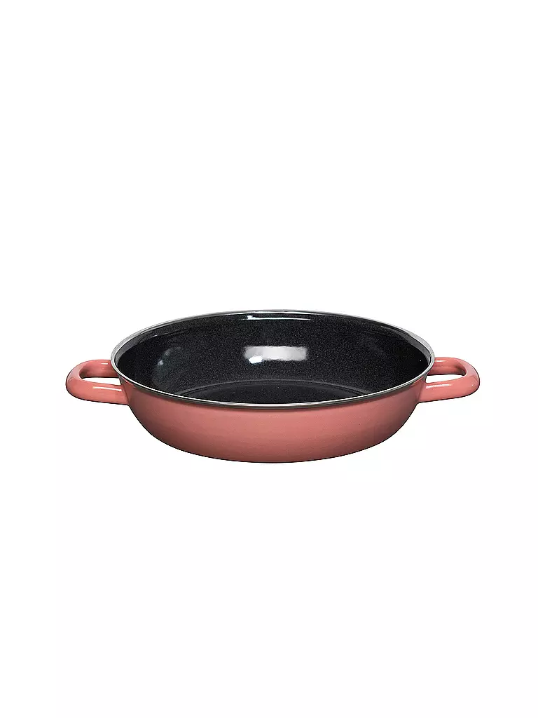 RIESS Schmorpfanne mit Deckel 24cm Pink koralle