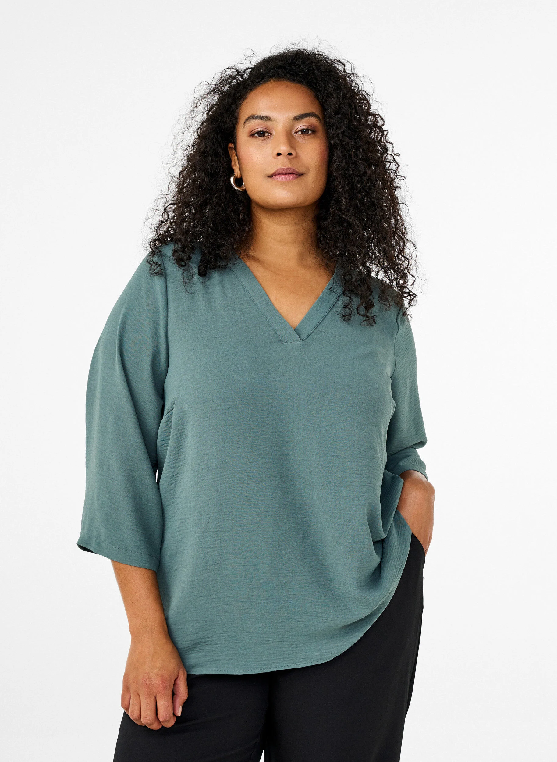 FLASH - Bluse med 3/4 ærmer