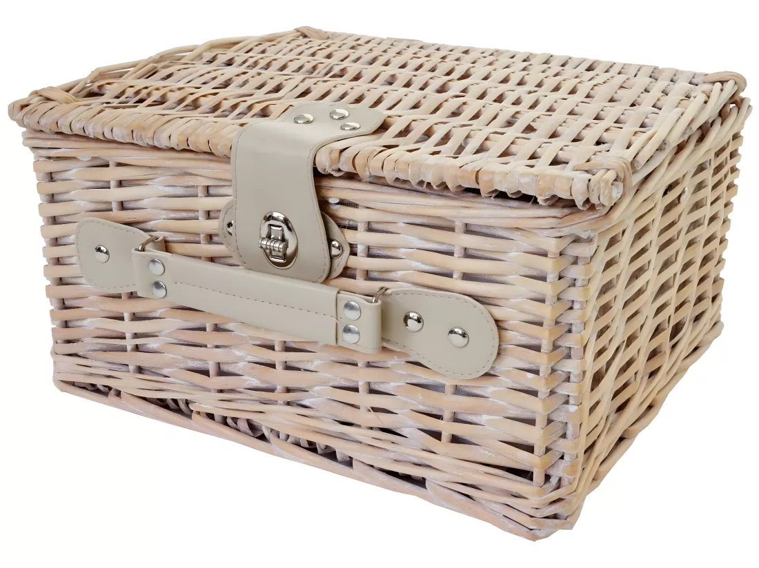 Panier pique-nique pour 4 verre argenté DIV04032