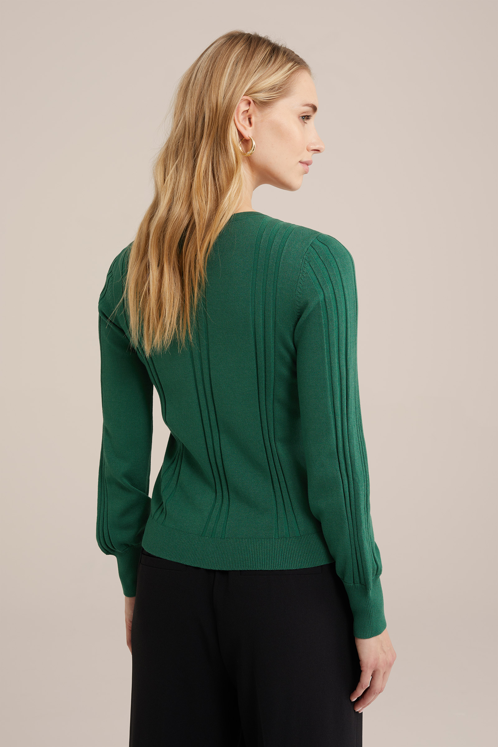 vest met structuur WE Fashion Groen