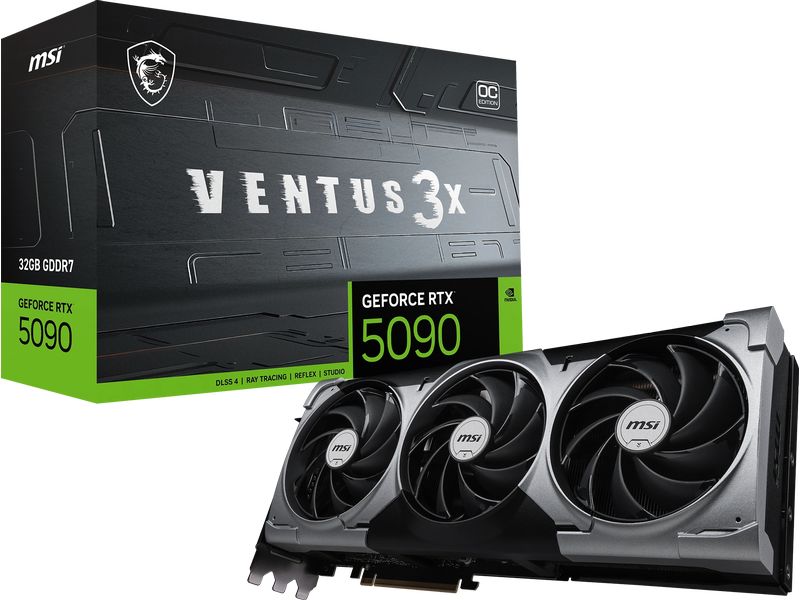 MSI Grafikkarte GeForce RTX 5090 32G VENTUS 3X OC MSI VENTUS GeForce RTX 5090 32G 3X OC Grafikkarte NVIDIA 32 GB GDDR7