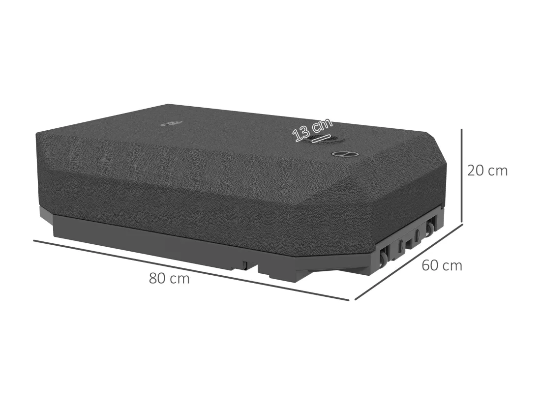 Pied de parasol déporté 90L avec pied en croix plastique noir