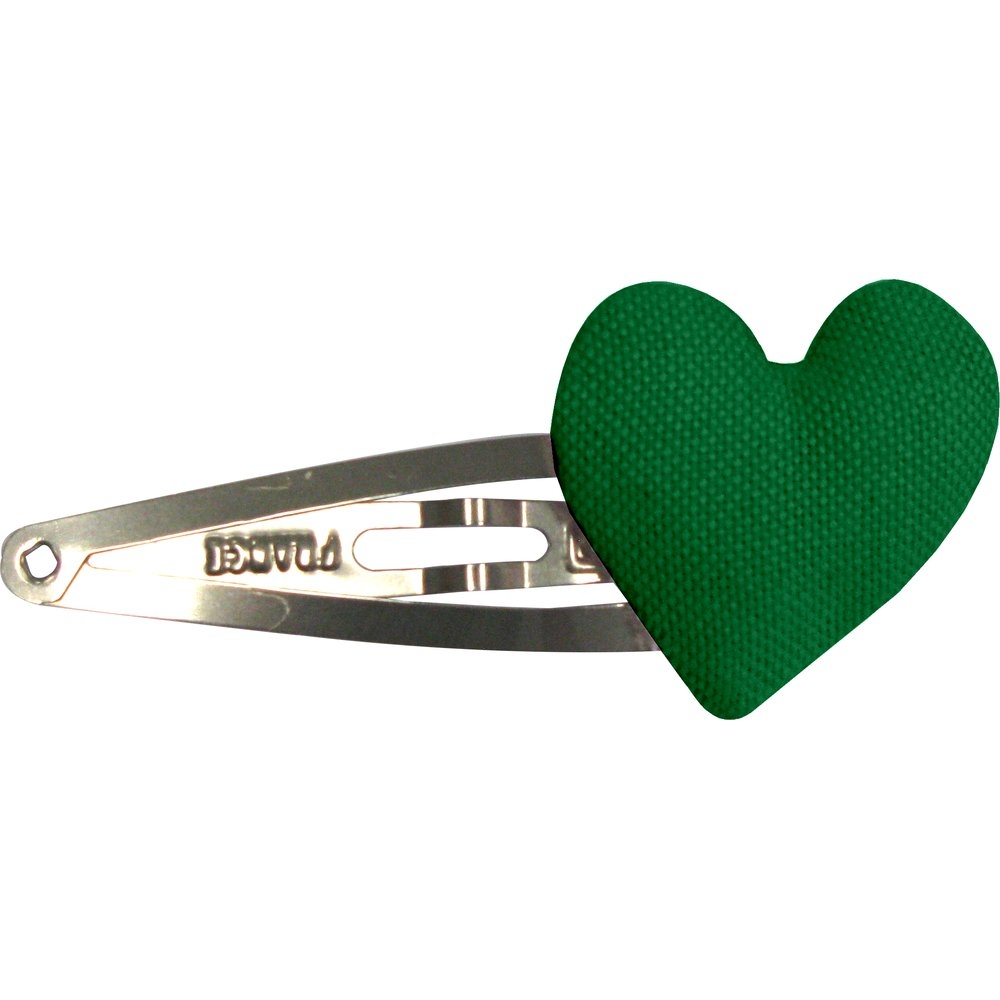 Barrette Clic-Clac Cœur Vert Vif