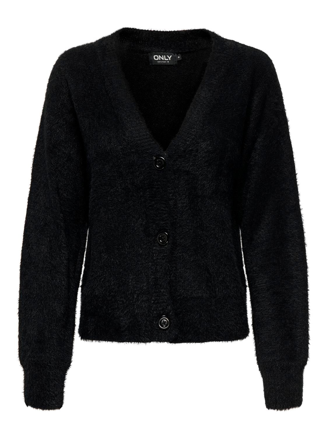 ONLELLA Strickjacke Black