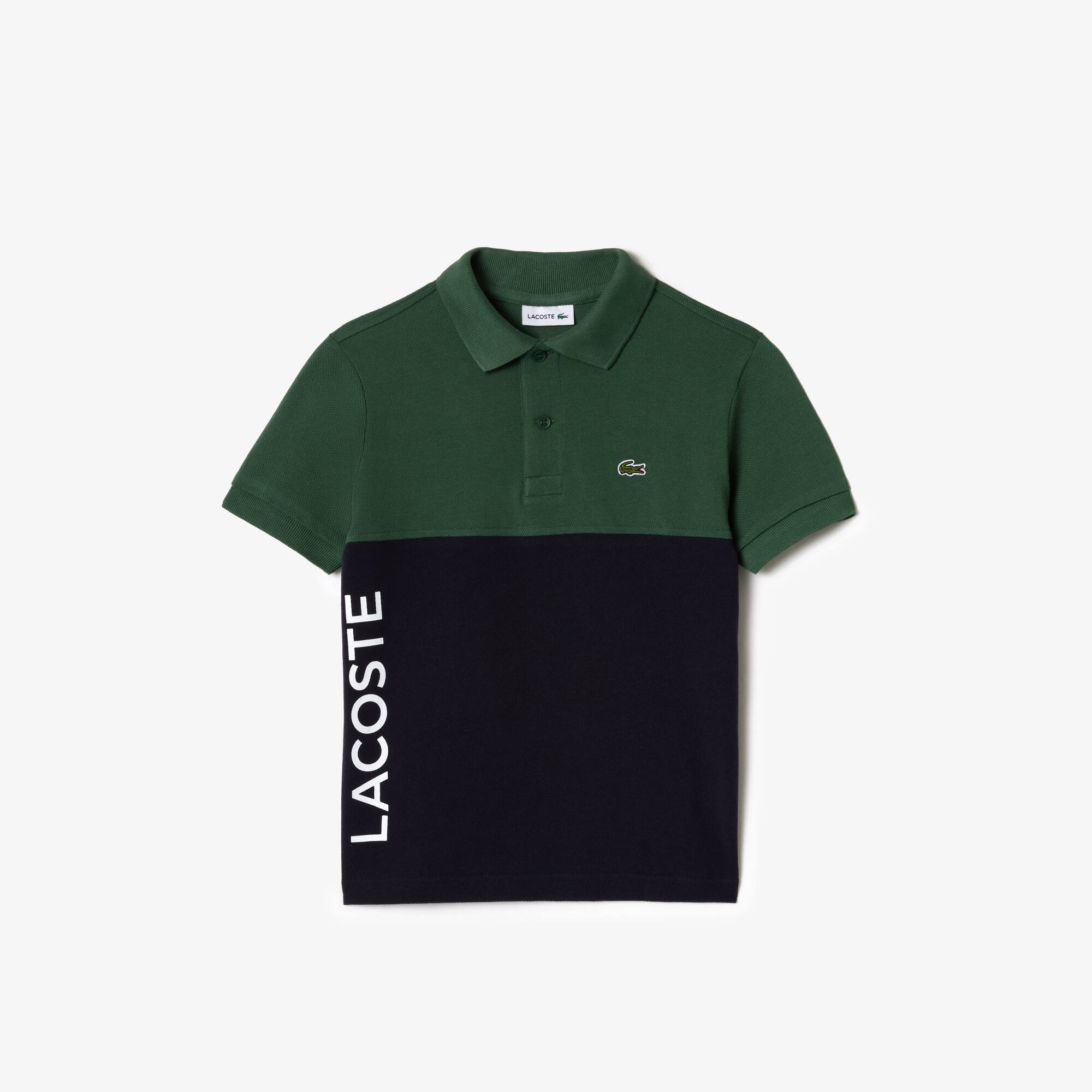 Kinder LACOSTE Poloshirt aus Bio-Baumwoll-Piqué mit Colourblock Poloshirts - Grün - Lacoste - Kinder