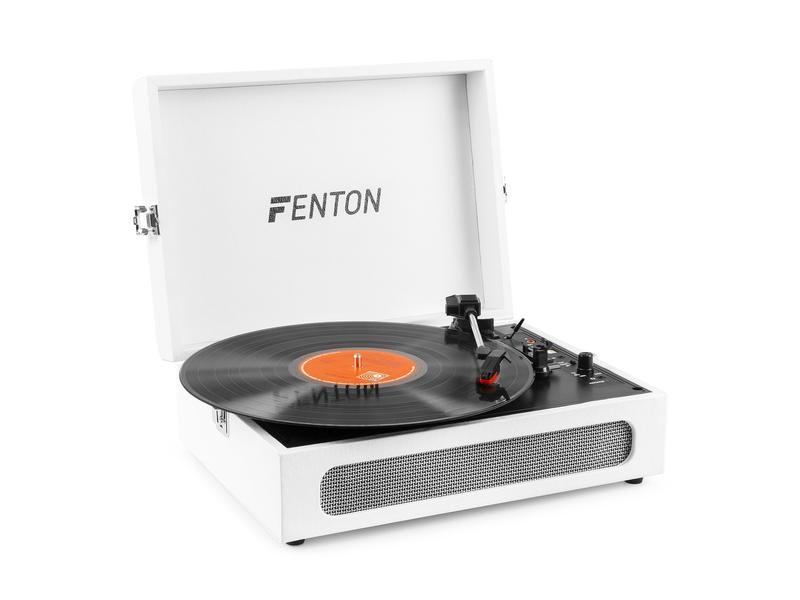 Fenton Plattenspieler mit Bluetooth RP118F Beige Hochwertiger Plattenspieler im Kofferdesign