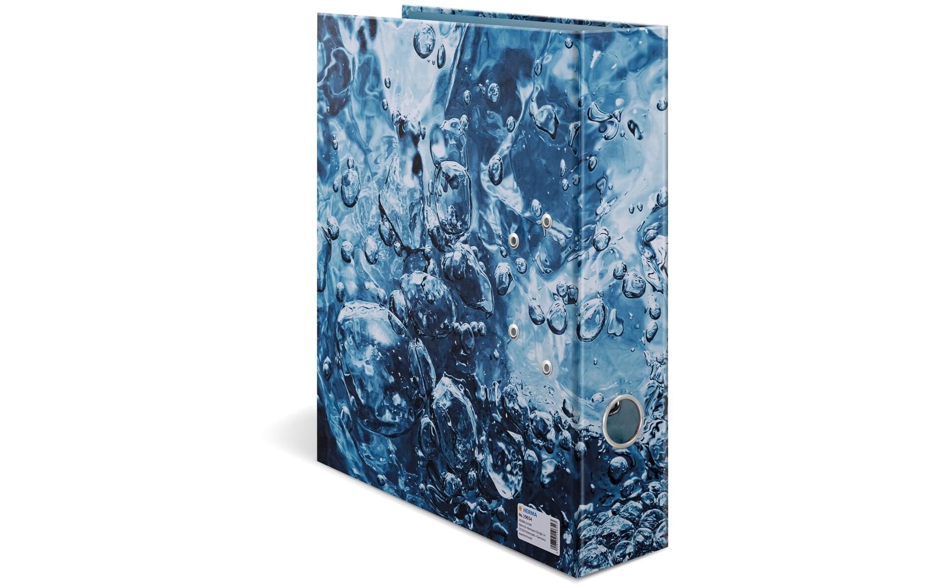 Ordner Water 7 cm, BlauMotivordner mit Hebelmechanik und Griffloch