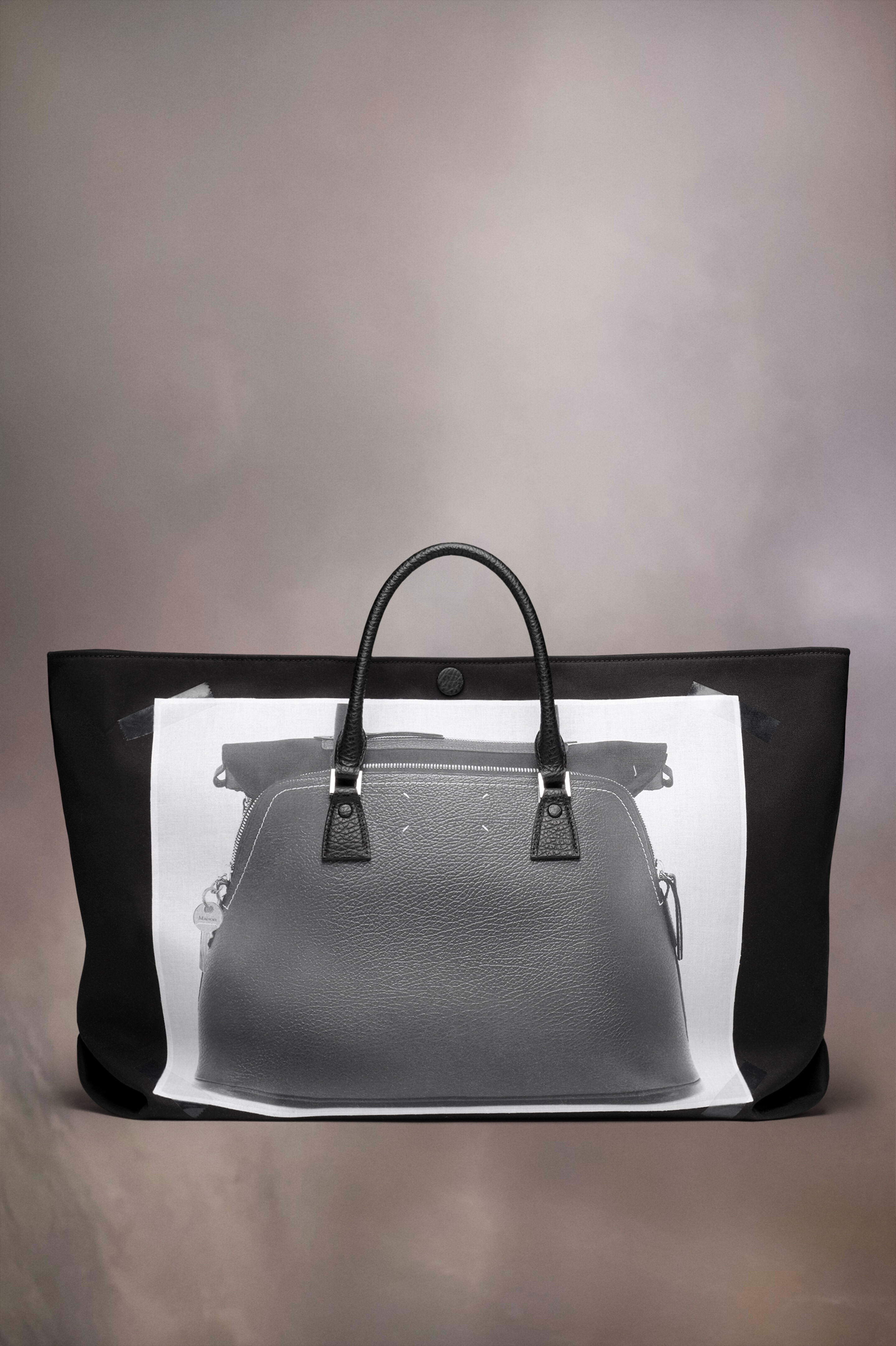 Sac cabas 5AC trompe l'œil classique noir Noir