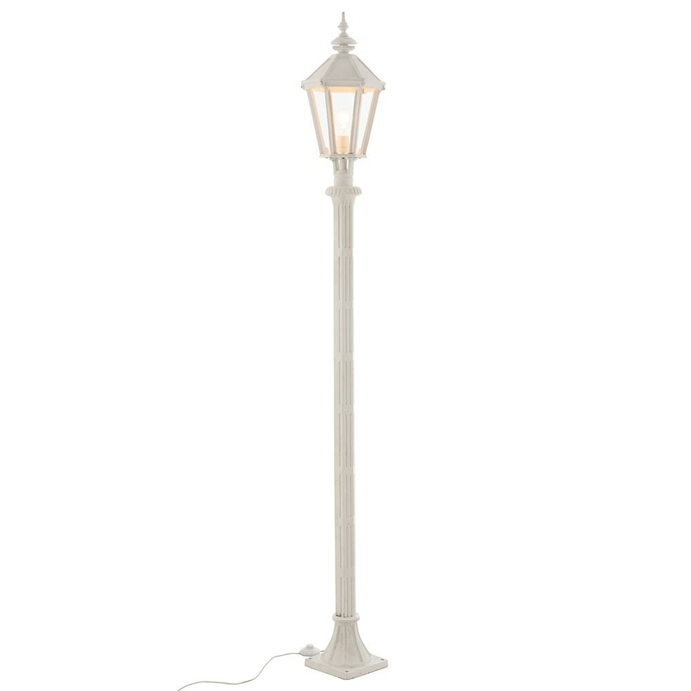 Lanterne poteau outdoor fonte blanc