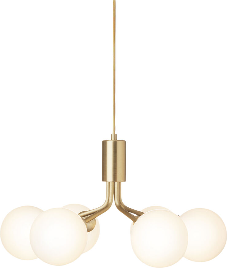 Nuura Apiales 6, brushed brass / opal Brushed brass / opal
