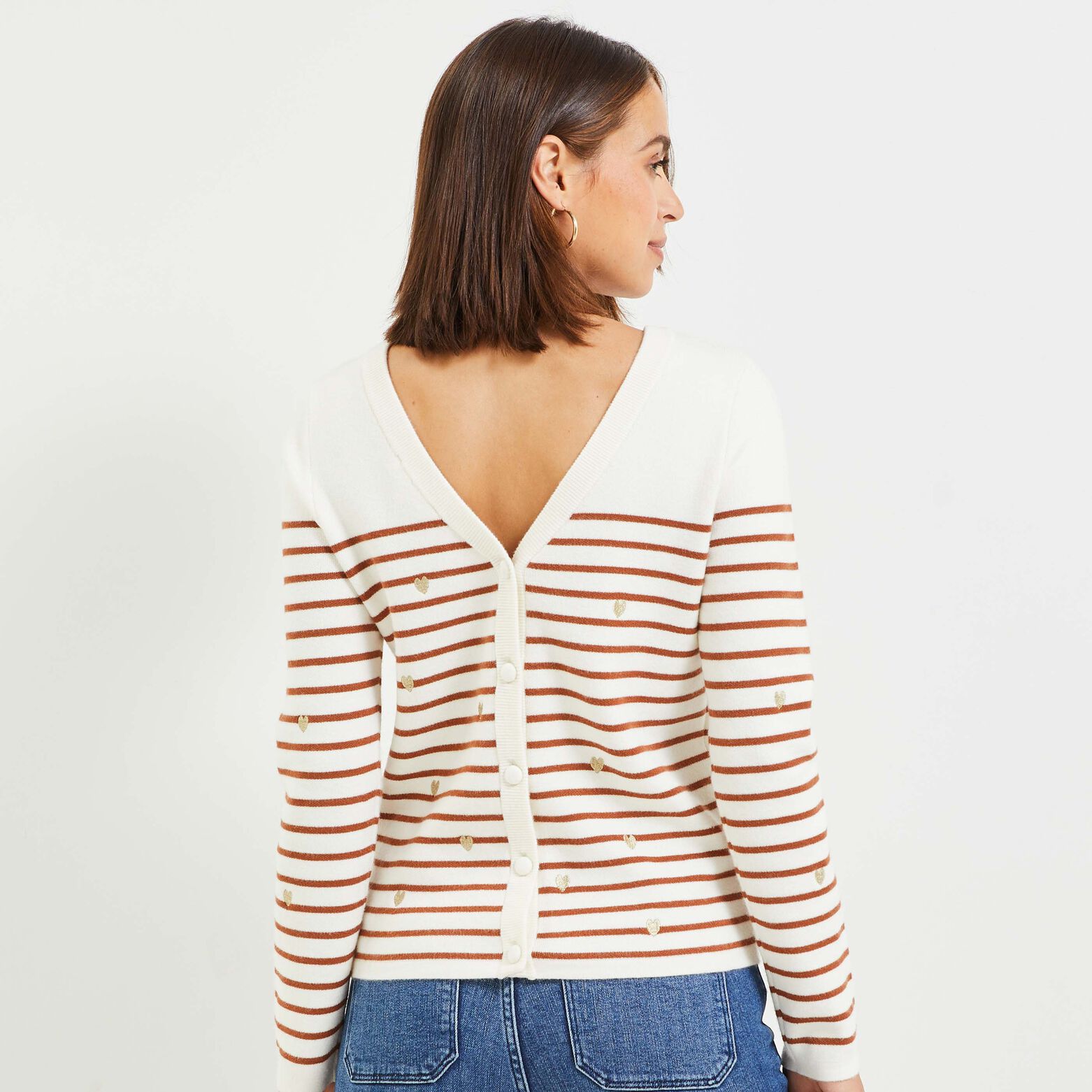 Pull rayé femme