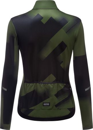PROGRESS Damen-Thermo-Langarmtrikot  blackutility green  36