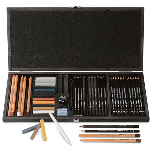 LYRA REMBRANDT® Monochrom Zeichenkoffer, 47-teilig