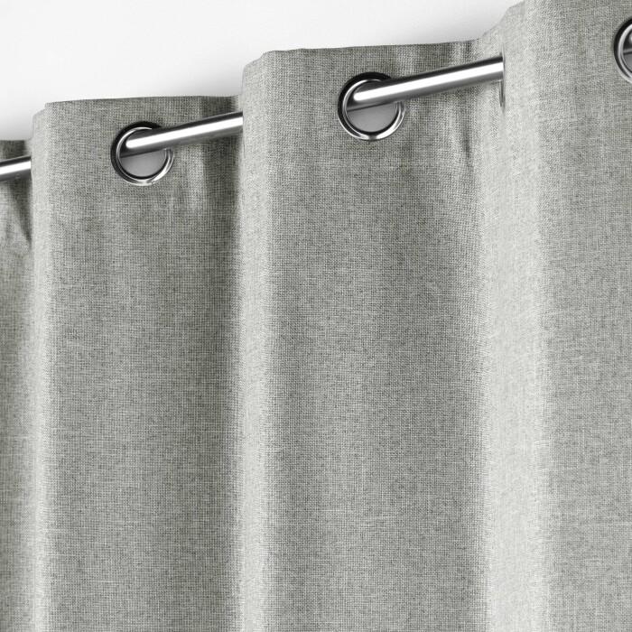 RIDEAU OEILLETS 140X260CM 100 OCCULTANT CREPUSCULE GRIS