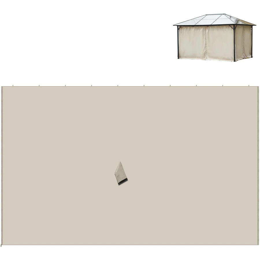 Outsunny Seitenwände mit Klettverschluss beige