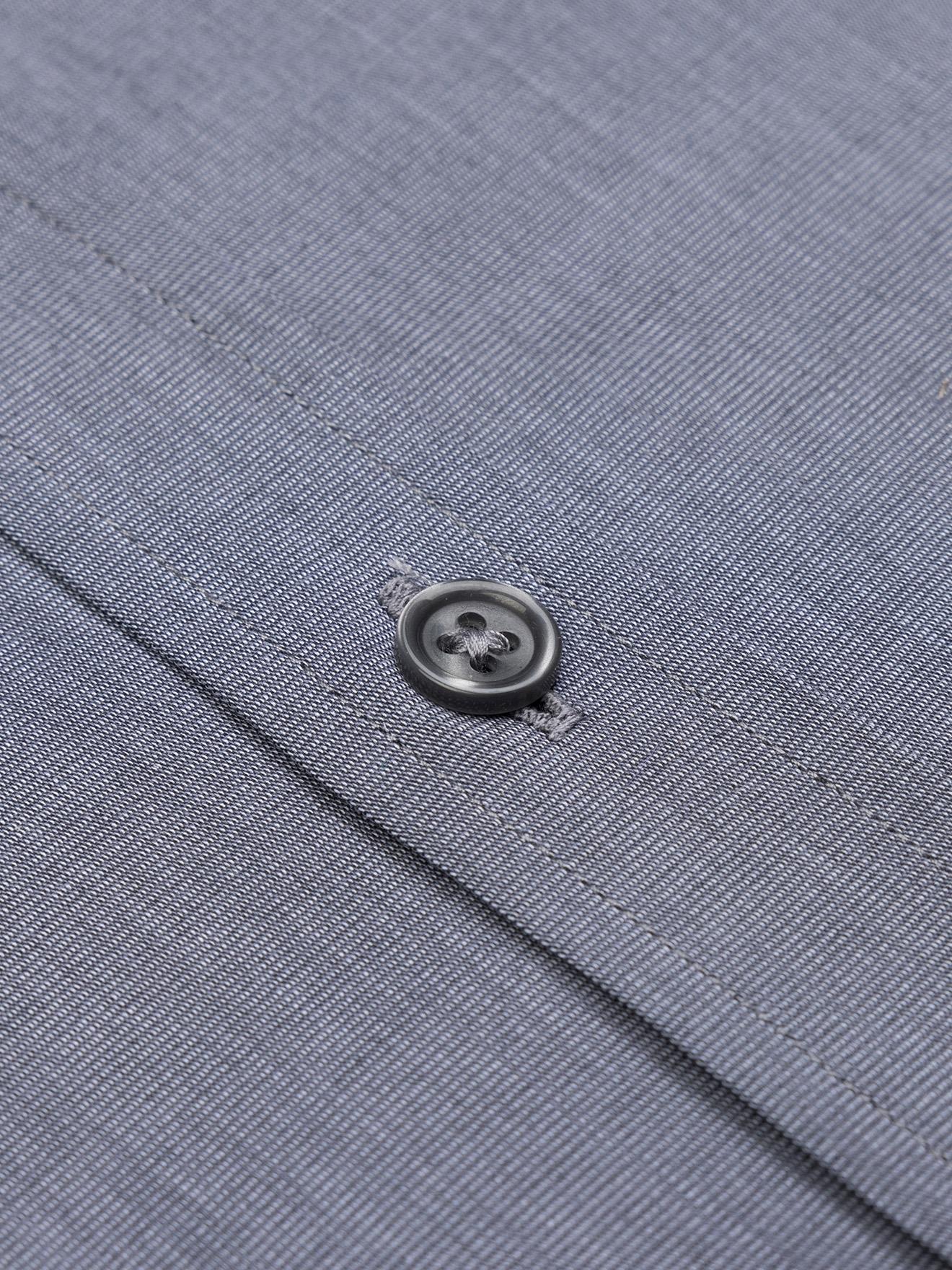 Chemise cintrée en fil à fil grise