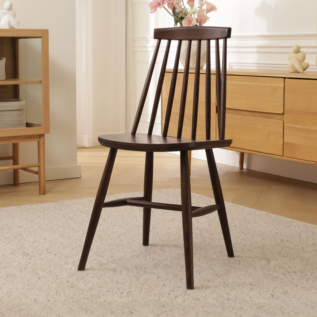 Houten spijlenstoel Filou - walnoot