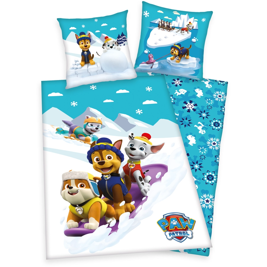 HERDING Flanell-Bettwäsche Paw Patrol 135 x 200 cm