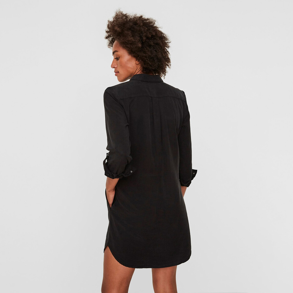 VERO MODA<br>Vestido camisa com botões de pressão