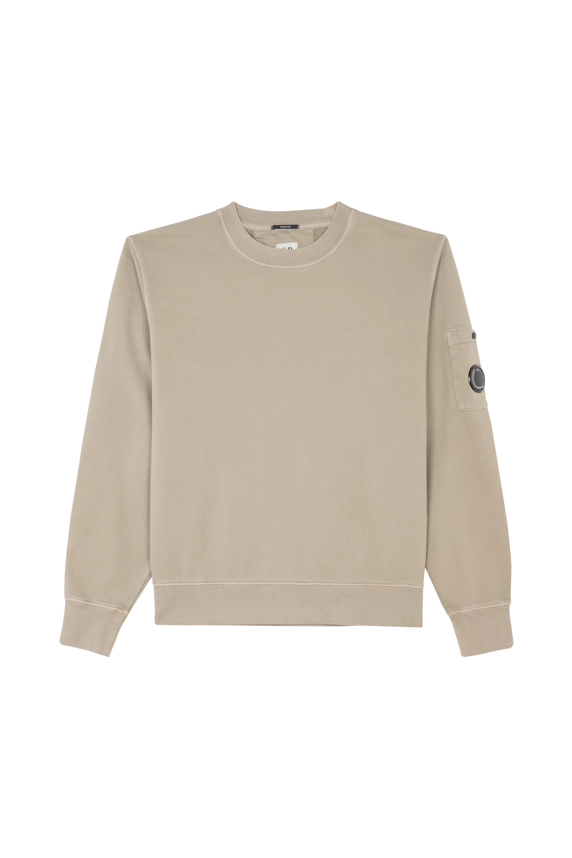 C.P. COMPANY Sweatshirt BRUSHED & EMERIZED DIAGONAL FLEECE LENS SWEATSHIRT Vert