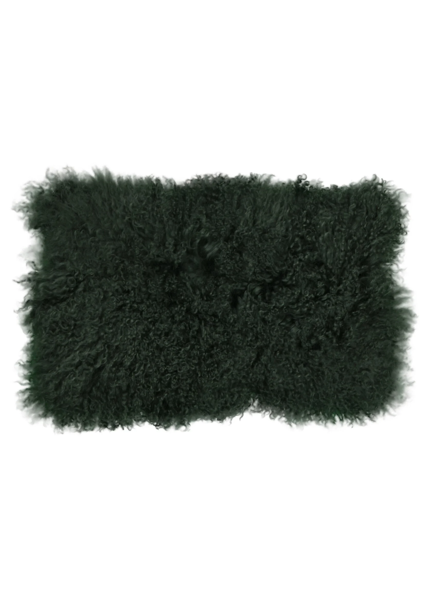 Kussen Tibetaans schapenvacht Groen 50x30 cm