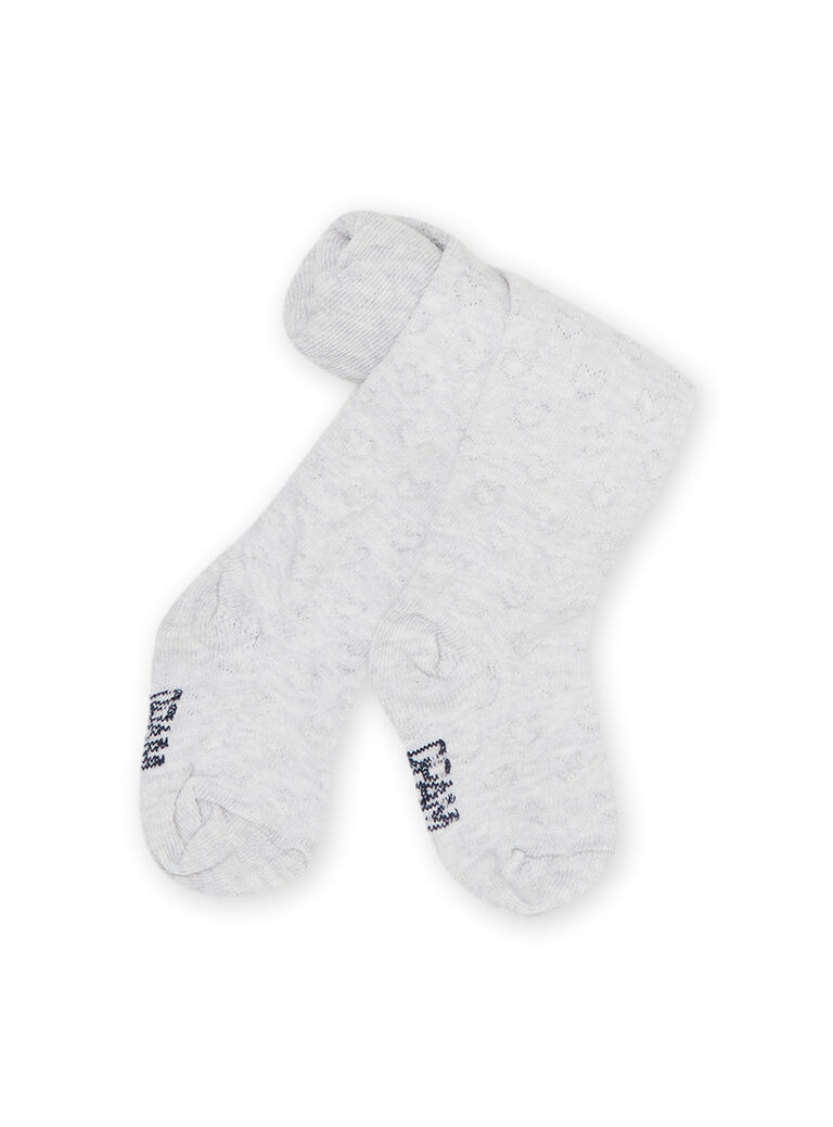 Collant gris chiné bébé fille