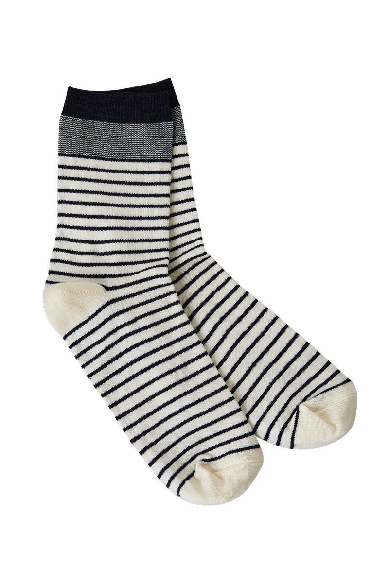 Chaussettes rayées - coton