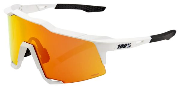 Lunettes 100% Speedcraft Soft Tact Off White / Miroir Multilayer HiPER Rouge