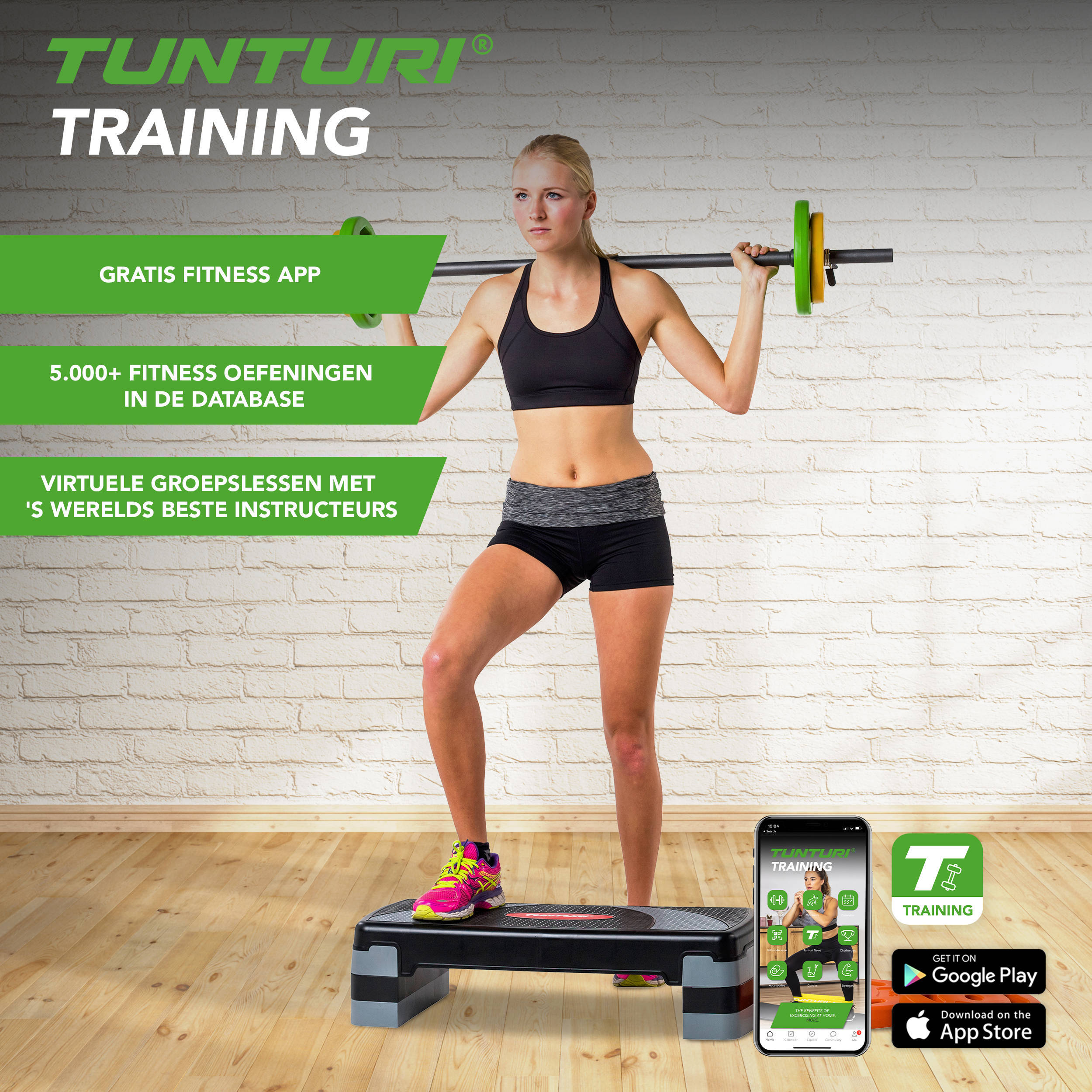 Tunturi Aerobic Step Compact zwart/grijs