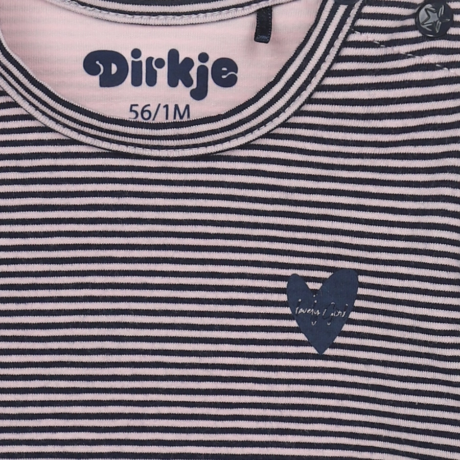 Dirkje Langarmshirt navy light pink