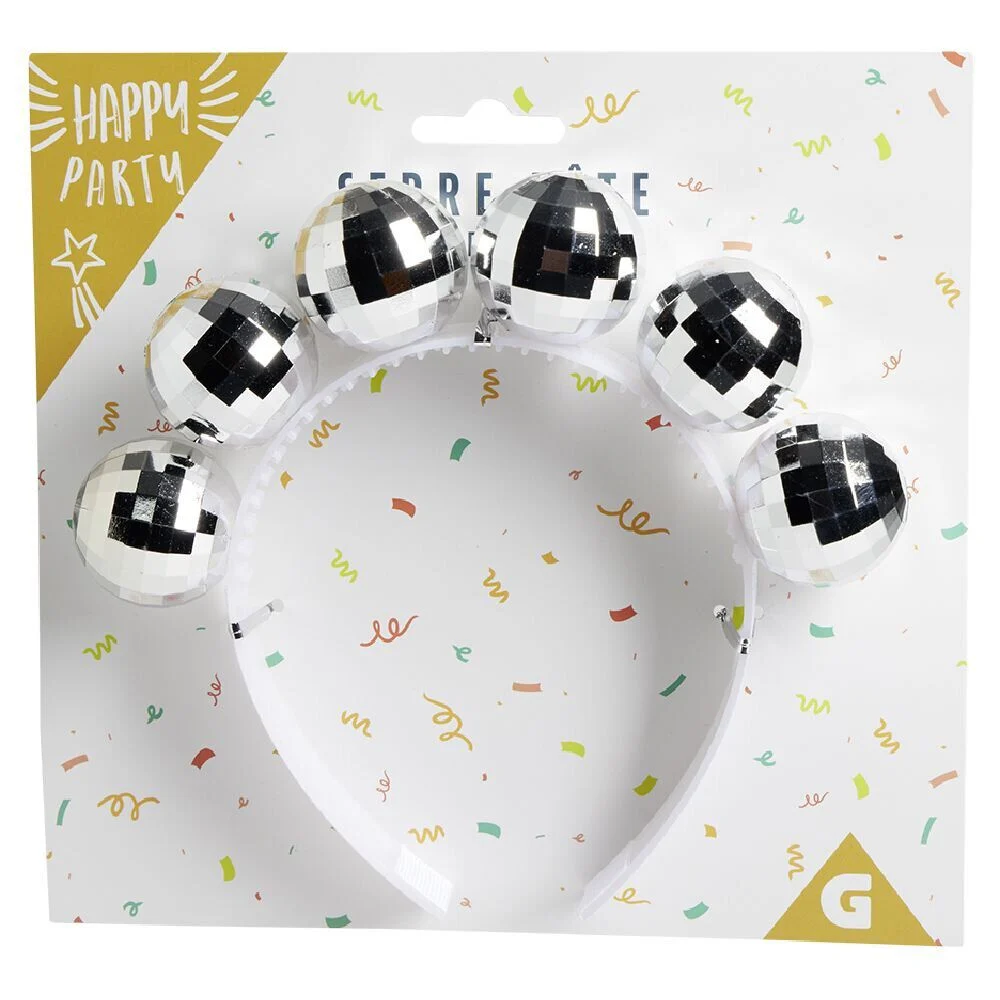 Serre-tête disco boule à facette