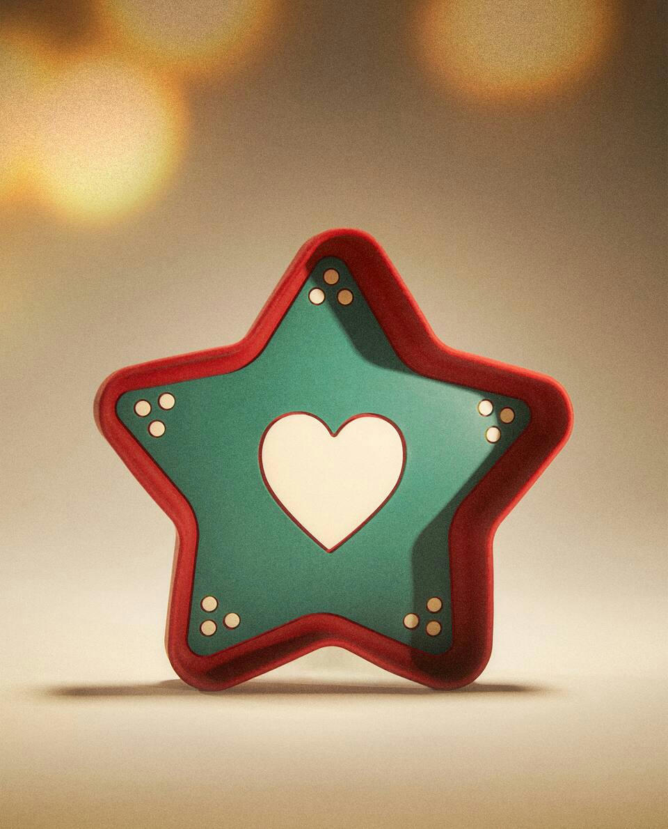 PRATO DE SILICONE EM FORMATO DE ESTRELA DE NATAL