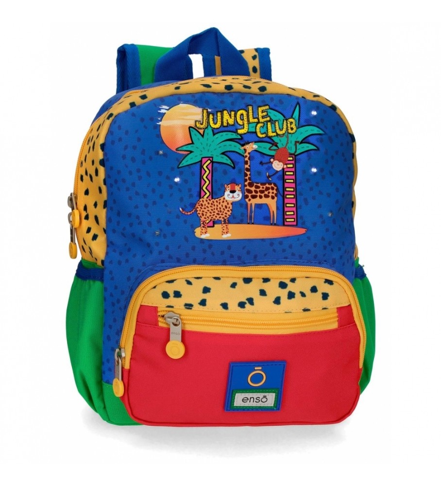 Mochila pequena Enso Jungle Club adaptável multicolorida