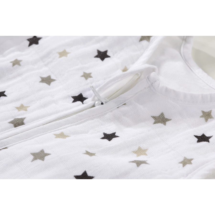 Alvi® Mullschlafsack Sterne grau