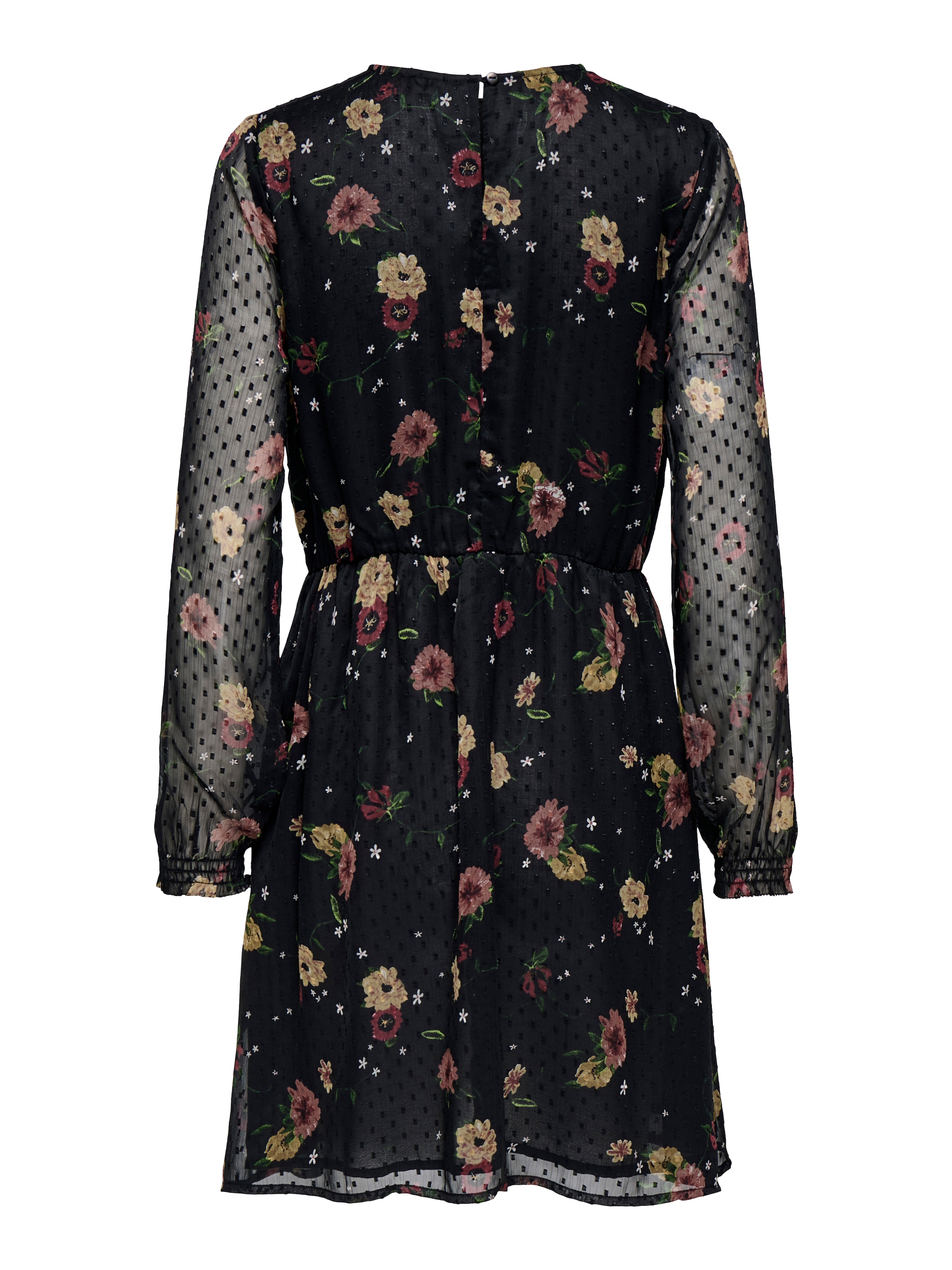 ONLY Druckkleid »ONLELIZA LIFE LS O-NECK DRESS WVN« Sommerkleid