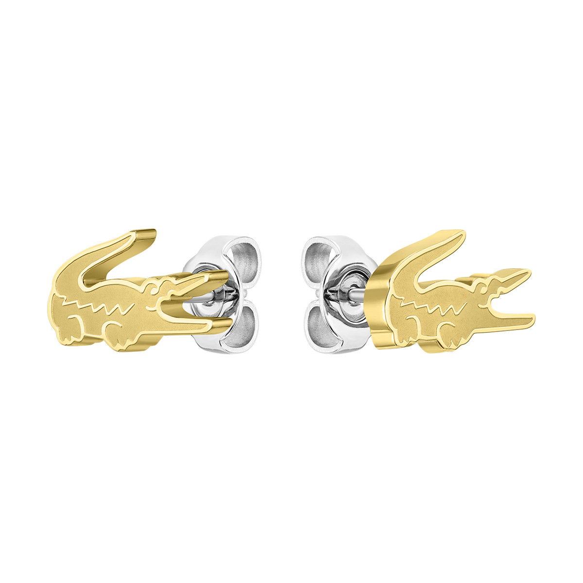 Boucles d'oreilles LACOSTE acier doré