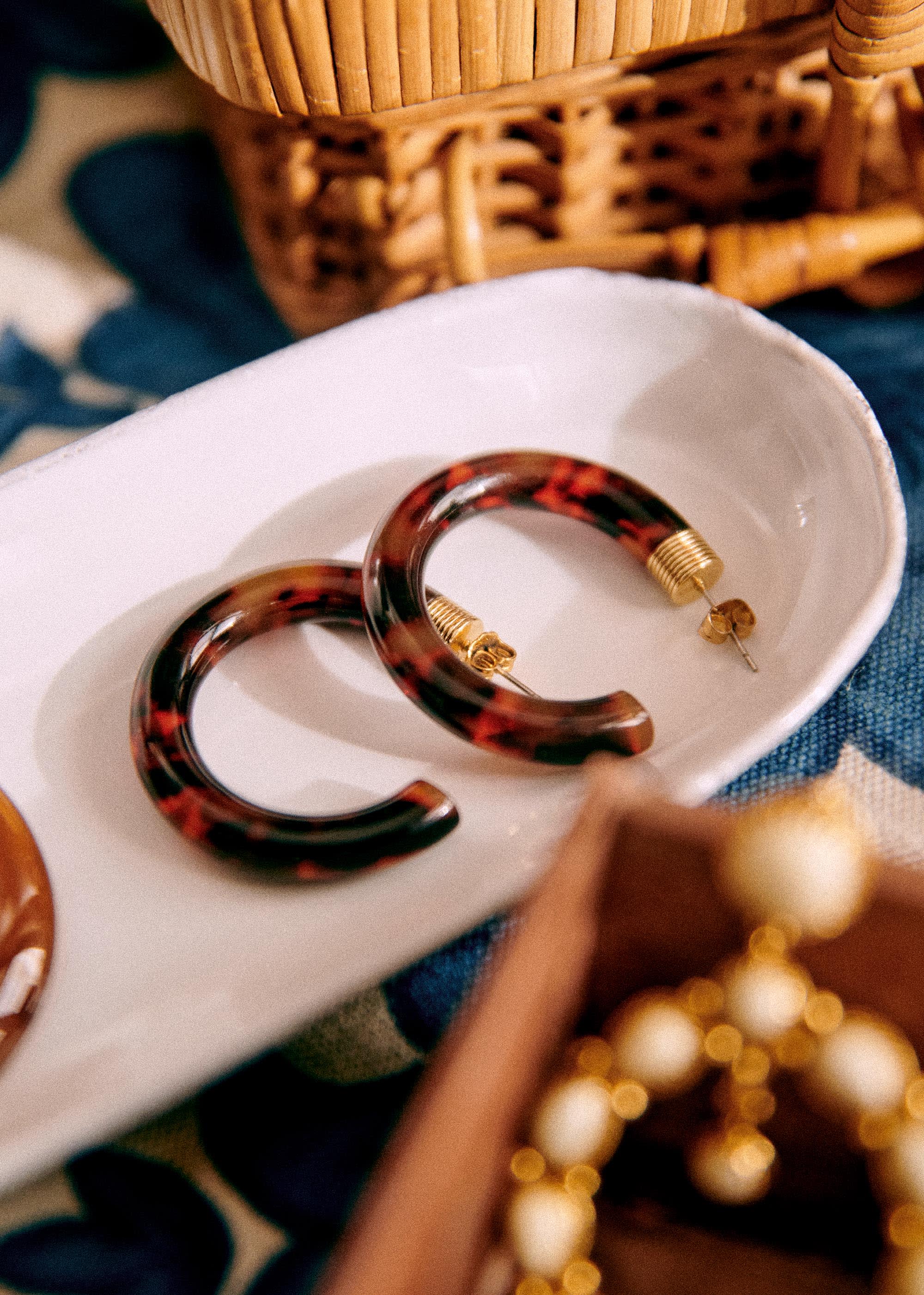 Anneaux Avril - Marron écaille - E-SHOP/BIJOUX Boucles d'Oreilles 5905800