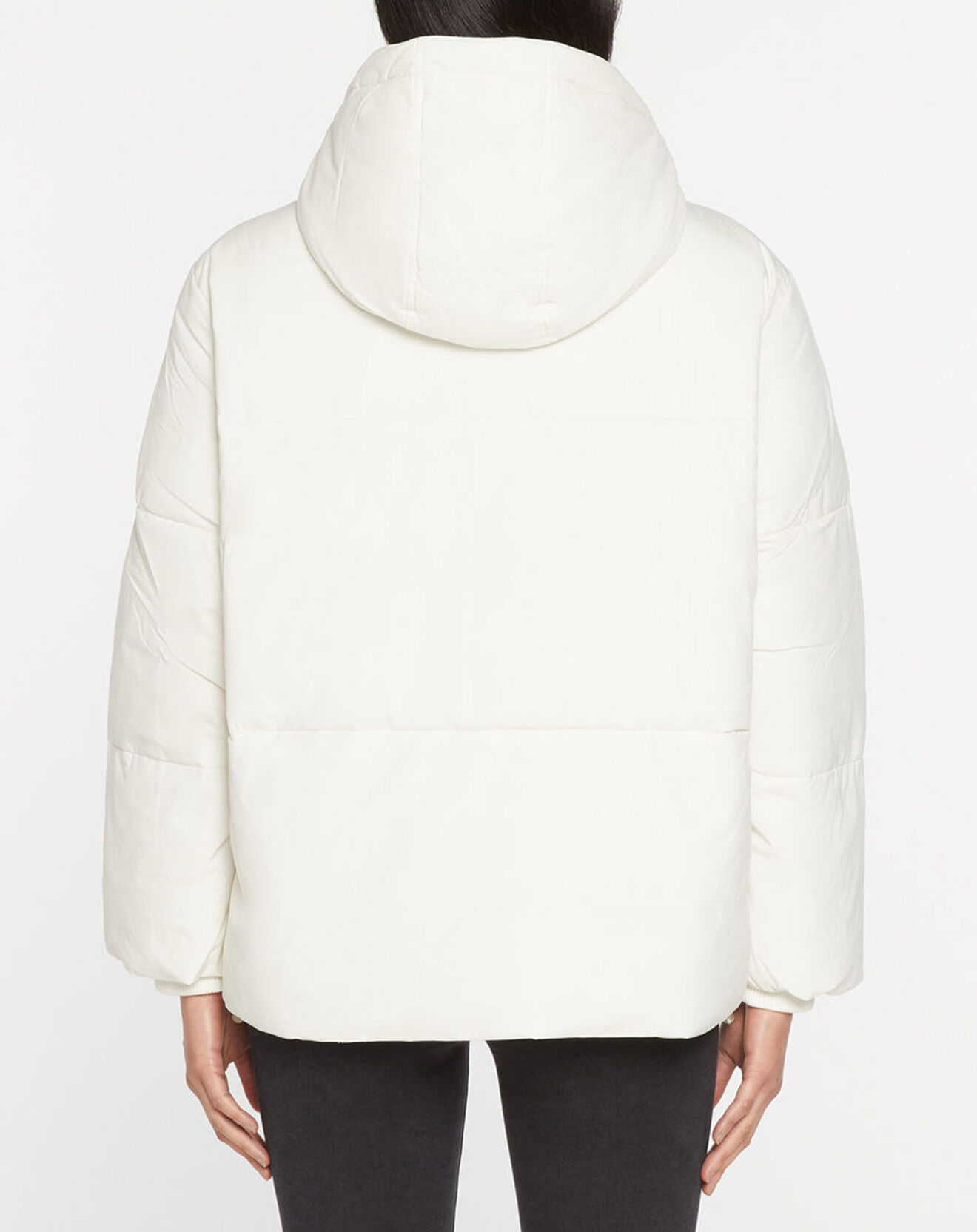 Calvin Klein Jeans Doudoune Oversize Capuche écrue